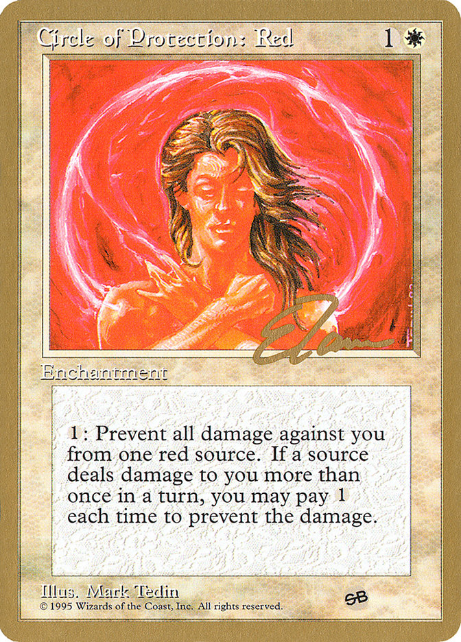 Circle of Protection: Red (Eric Tam) (SB) [Pro Tour Collector Set] | GnG Games