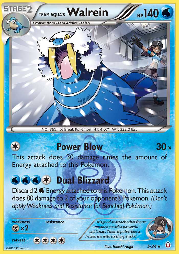 Team Aqua's Walrein (5/34) [XY: Double Crisis] | GnG Games