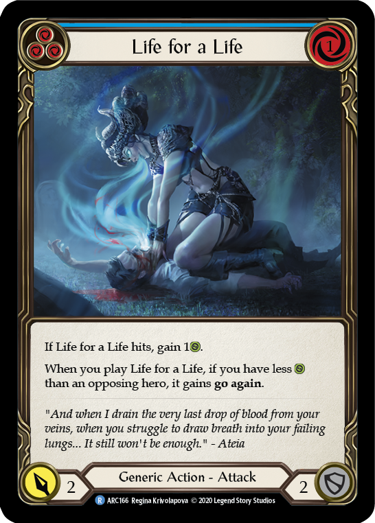 Life for a Life (Blue) [ARC166] Unlimited Edition Rainbow Foil | GnG Games