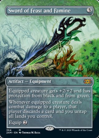 Sword of Feast and Famine (Borderless) [Double Masters] | GnG Games
