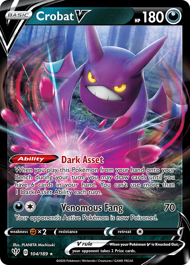 Crobat V (104/189) [Sword & Shield: Darkness Ablaze] | GnG Games