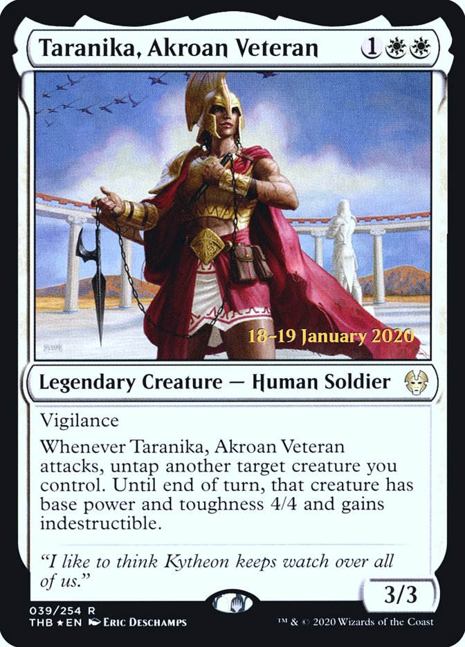 Taranika, Akroan Veteran [Theros Beyond Death Prerelease Promos] | GnG Games