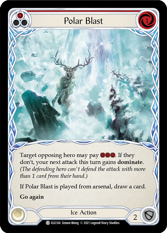 Polar Blast (Red) [ELE166] (Tales of Aria)  1st Edition Rainbow Foil | GnG Games