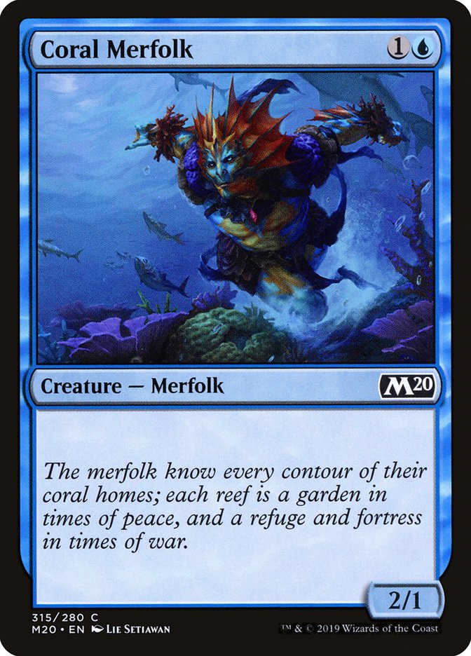 Coral Merfolk [Core Set 2020] | GnG Games