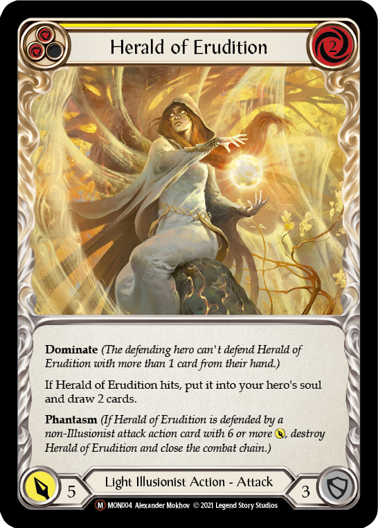 Herald of Erudition (Rainbow Foil) [U-MON004-RF] Unlimited Edition Rainbow Foil | GnG Games
