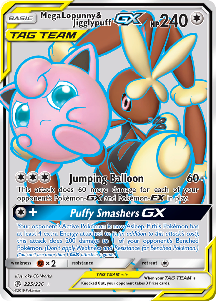 Mega Lopunny & Jigglypuff GX (225/236) [Sun & Moon: Cosmic Eclipse] | GnG Games