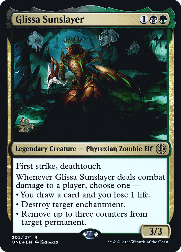 Glissa Sunslayer [Phyrexia: All Will Be One Prerelease Promos] | GnG Games