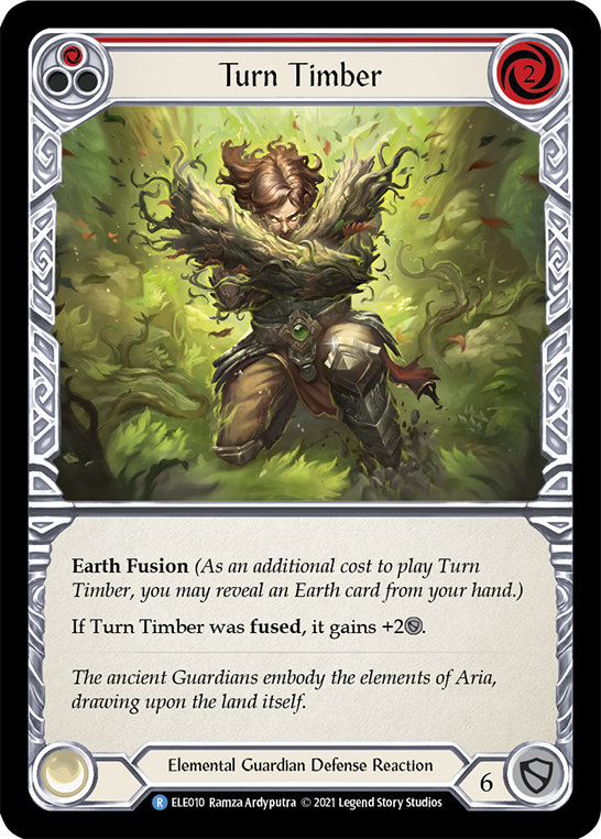 Turn Timber (Red) [ELE010] (Tales of Aria)  1st Edition Rainbow Foil | GnG Games