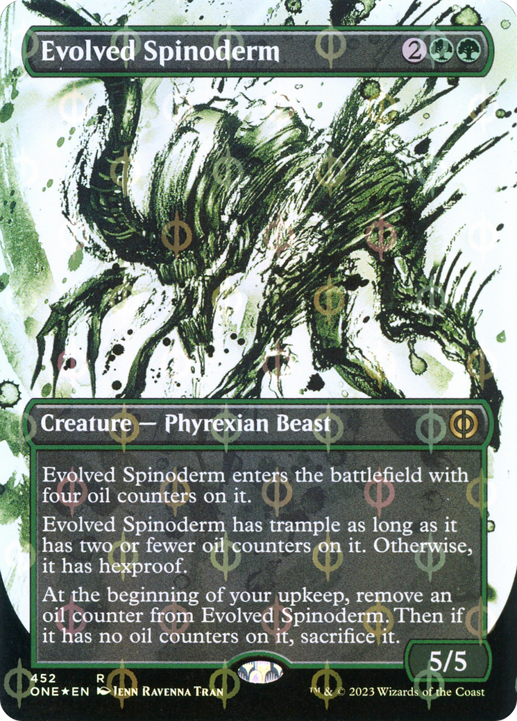 Evolved Spinoderm (Borderless Ichor Step-and-Compleat Foil) [Phyrexia: All Will Be One] | GnG Games