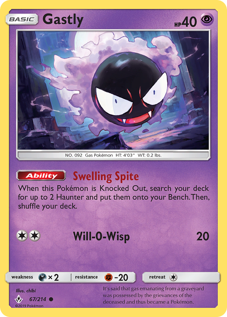 Gastly (67/214) [Sun & Moon: Unbroken Bonds] | GnG Games