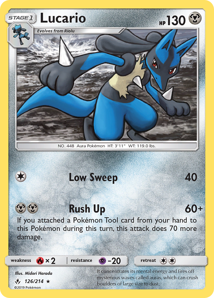 Lucario (126/214) [Sun & Moon: Unbroken Bonds] | GnG Games