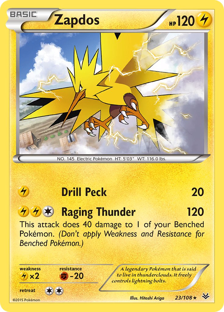 Zapdos(23/108) (Theme Deck Exclusive) [XY: Roaring Skies] | GnG Games