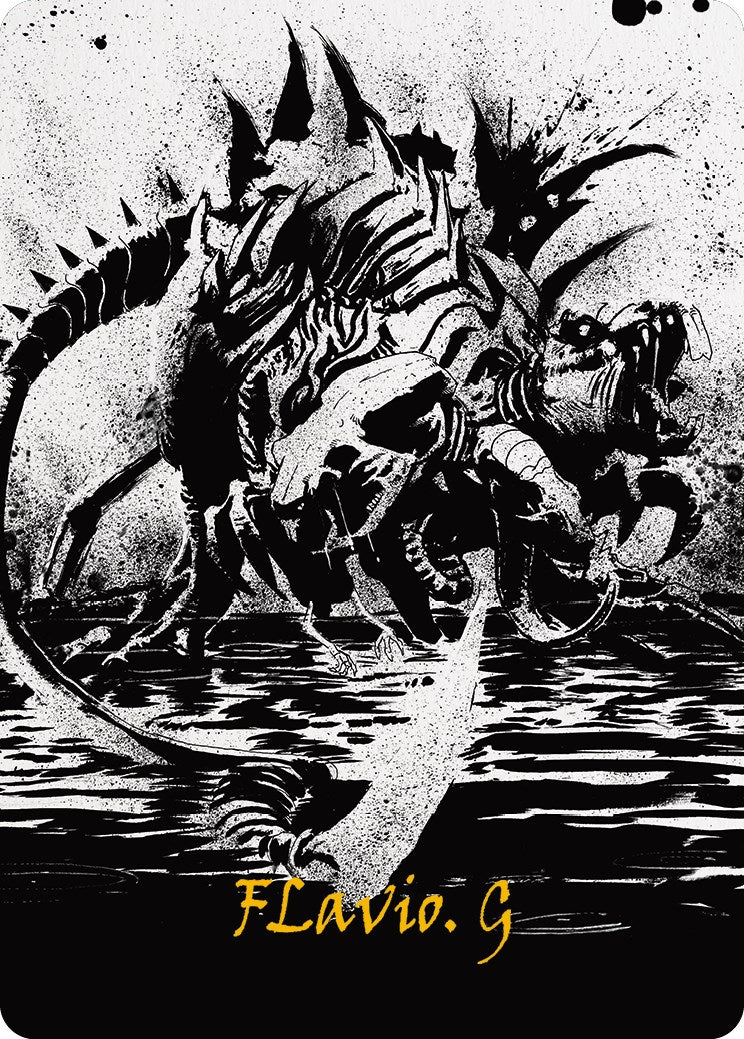 Karumonix, the Rat King Art Card (Gold-Stamped Signature) [Phyrexia: All Will Be One Art Series] | GnG Games