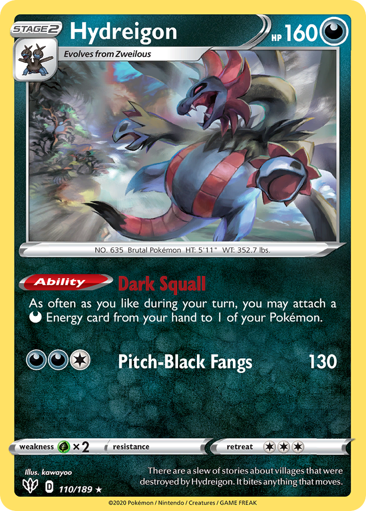 Hydreigon (110/189) [Sword & Shield: Darkness Ablaze] | GnG Games