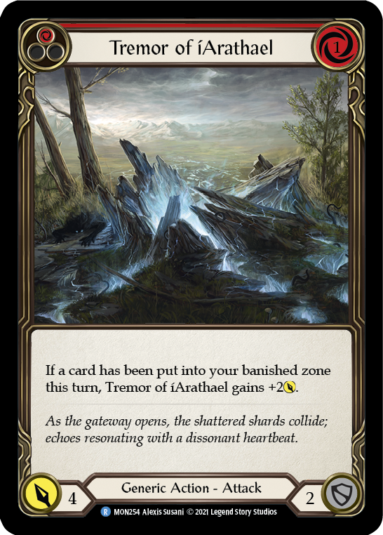 Tremor of iArathael (Red) (Rainbow Foil) [MON254-RF] 1st Edition Rainbow Foil | GnG Games