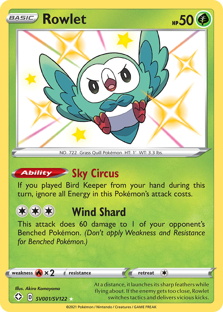 Rowlet (SV001/SV122) [Sword & Shield: Shining Fates] | GnG Games