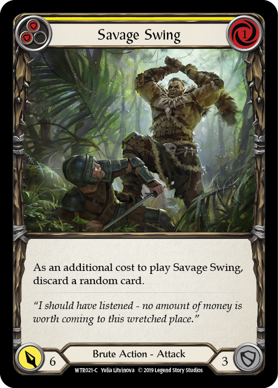 Savage Swing (Yellow) [WTR021-C] Alpha Print Rainbow Foil | GnG Games