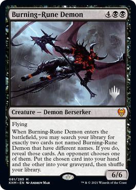 Burning-Rune Demon [Kaldheim Promo Pack] | GnG Games