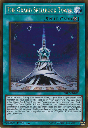 The Grand Spellbook Tower [PGL2-EN057] Gold Rare | GnG Games