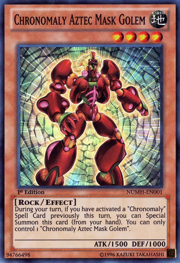 Chronomaly Aztec Mask Golem [NUMH-EN001] Super Rare | GnG Games