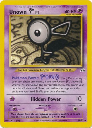 Unown [F] (48/75) [Neo Discovery Unlimited] | GnG Games