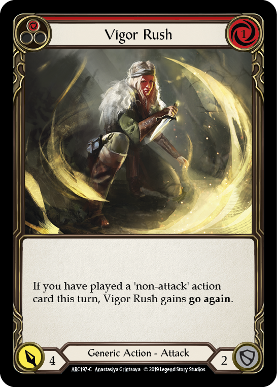 Vigor Rush (Red) [ARC197-C] 1st Edition Rainbow Foil | GnG Games