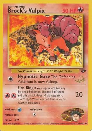 Brock's Vulpix (37/132) (W Stamped Promo) [Gym Challenge Unlimited] | GnG Games