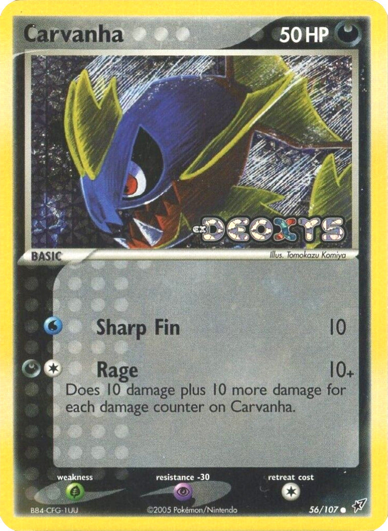 Carvanha (56/107) (Stamped) [EX: Deoxys] | GnG Games