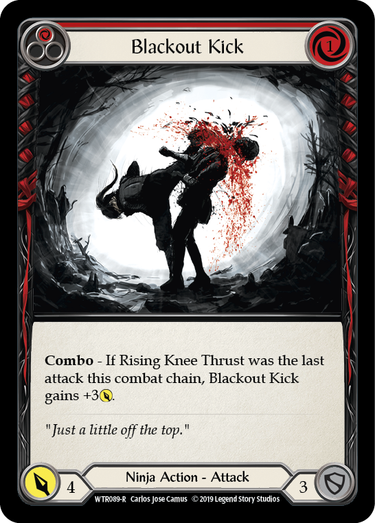 Blackout Kick (Red) [WTR089-R] Alpha Print Rainbow Foil | GnG Games