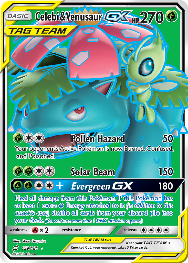 Celebi & Venusaur GX (159/181) [Sun & Moon: Team Up] | GnG Games