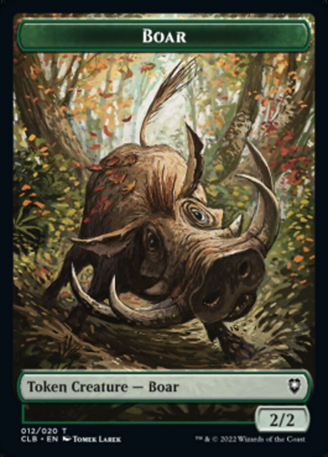 Treasure // Boar Double-sided Token [Commander Legends: Battle for Baldur's Gate Tokens] | GnG Games