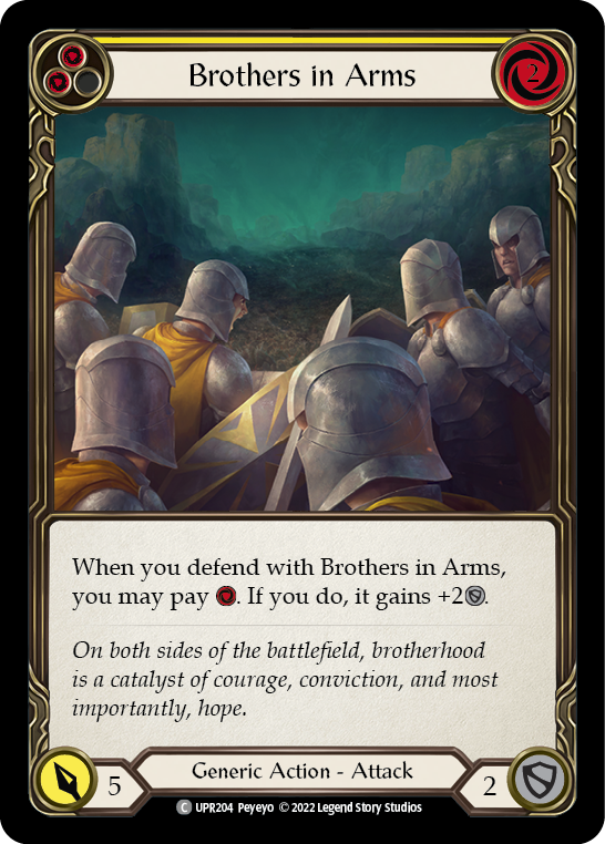 Brothers in Arms (Yellow) [UPR204] (Uprising)  Rainbow Foil | GnG Games