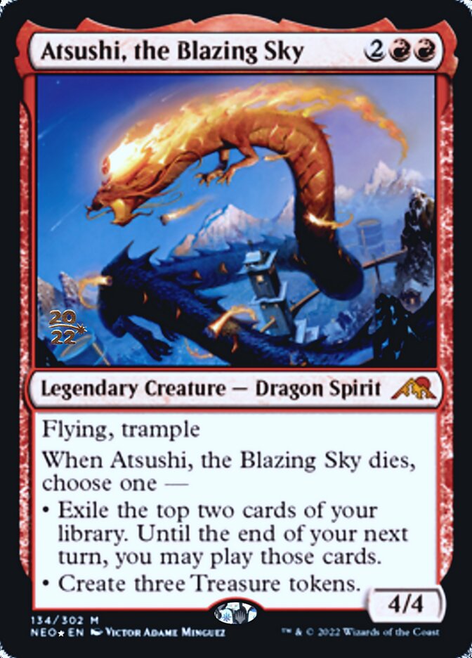 Atsushi, the Blazing Sky [Kamigawa: Neon Dynasty Prerelease Promos] | GnG Games