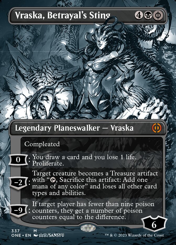 Vraska, Betrayal's Sting (Borderless Manga) [Phyrexia: All Will Be One] | GnG Games