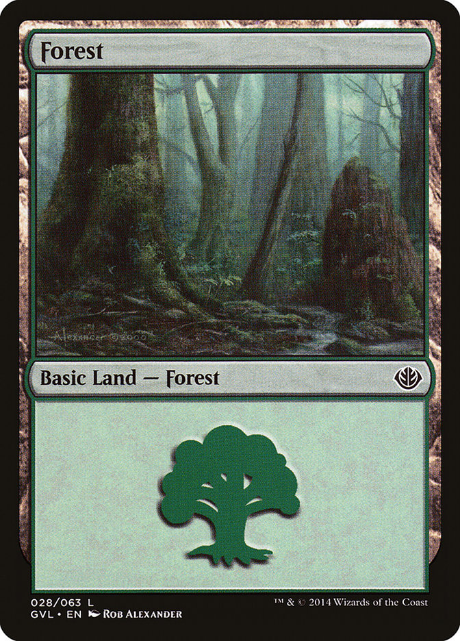 Forest (28) (Garruk vs. Liliana) [Duel Decks Anthology] | GnG Games