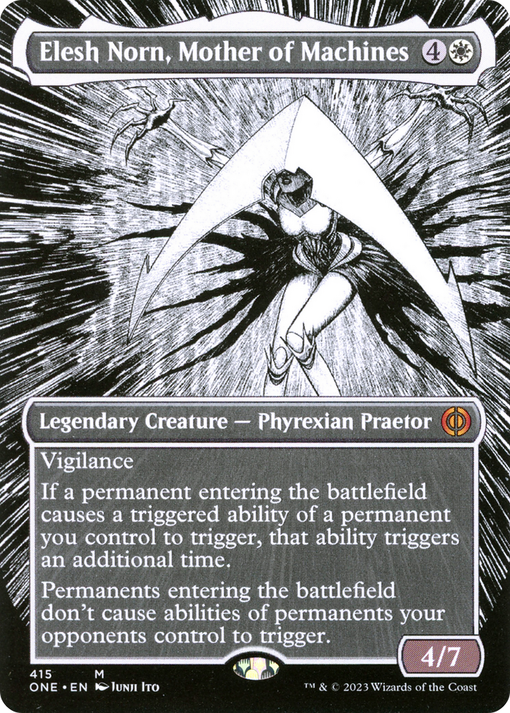 Elesh Norn, Mother of Machines (Borderless Manga) [Phyrexia: All Will Be One] | GnG Games