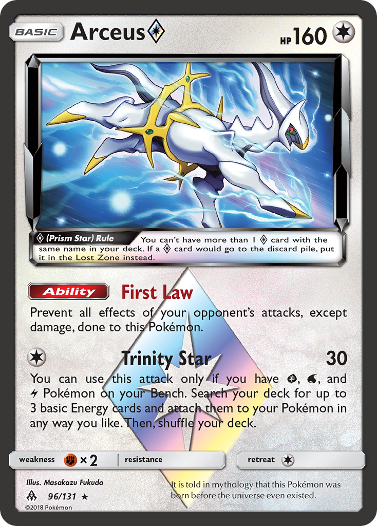 Arceus (96/131) (Prism Star) [Sun & Moon: Forbidden Light] | GnG Games