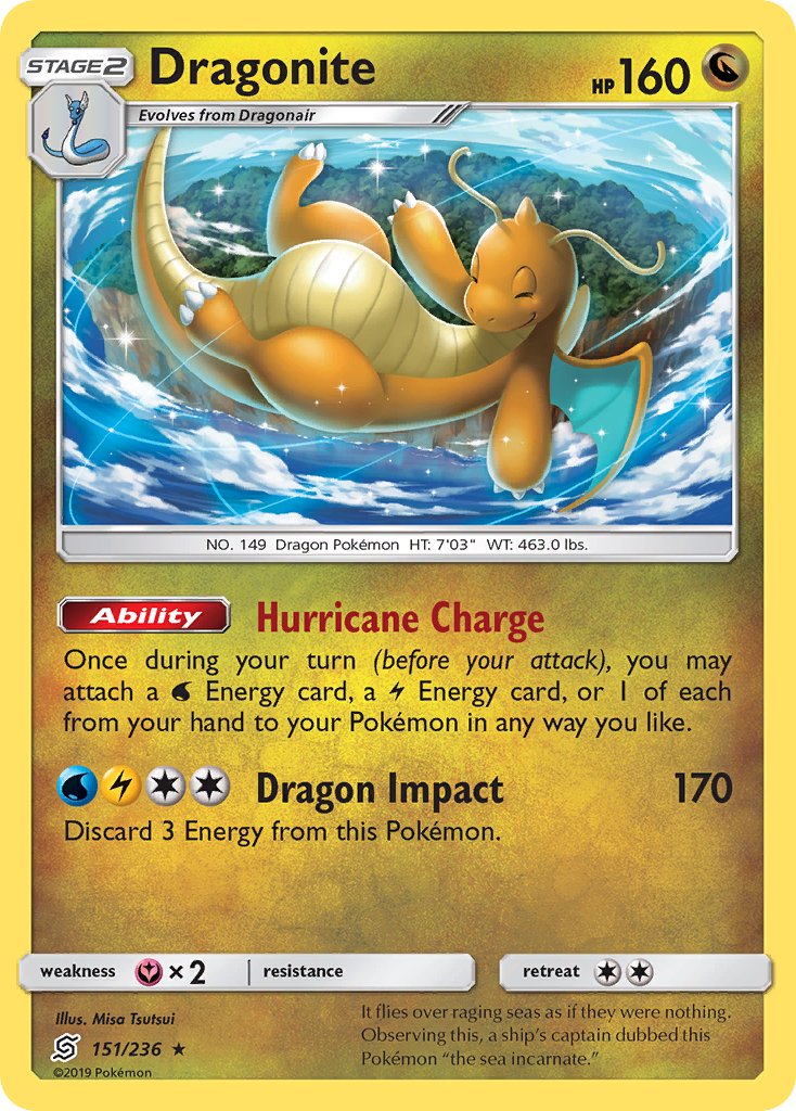 Dragonite (151/236) (Cracked Ice Holo) (Theme Deck Exclusives) [Sun & Moon: Unified Minds] | GnG Games