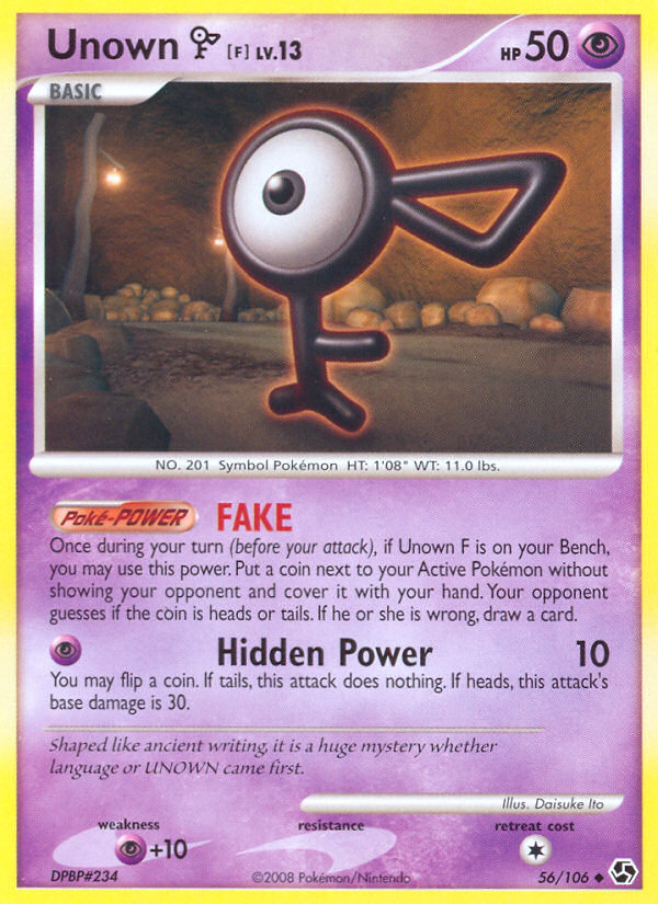 Unown F (56/106) [Diamond & Pearl: Great Encounters] | GnG Games