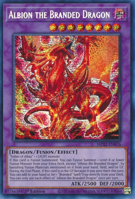 Albion the Branded Dragon [MP22-EN076] Prismatic Secret Rare | GnG Games