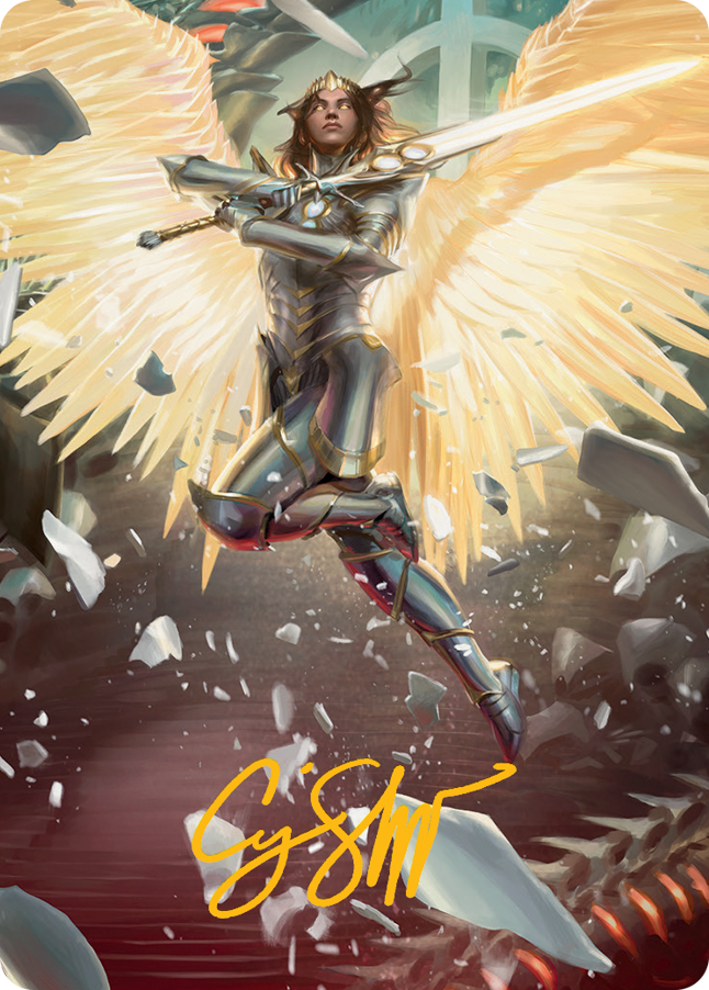 Archangel Elspeth Art Card (Gold-Stamped Signature) [March of the Machine Art Series] | GnG Games