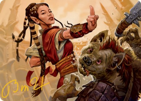 Half-Elf Monk Art Card (Gold-Stamped Signature) [Dungeons & Dragons: Adventures in the Forgotten Realms Art Series] | GnG Games