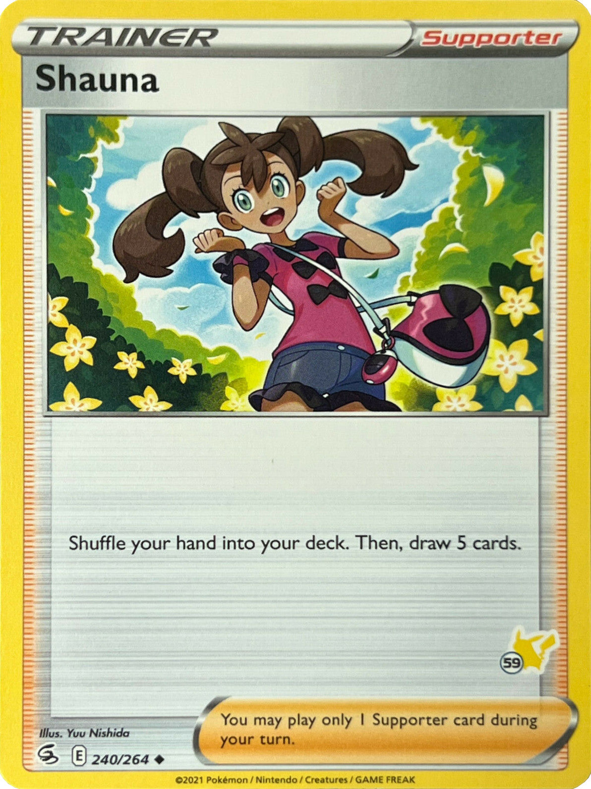 Shauna (240/264) (Pikachu Stamp #59) [Battle Academy 2022] | GnG Games