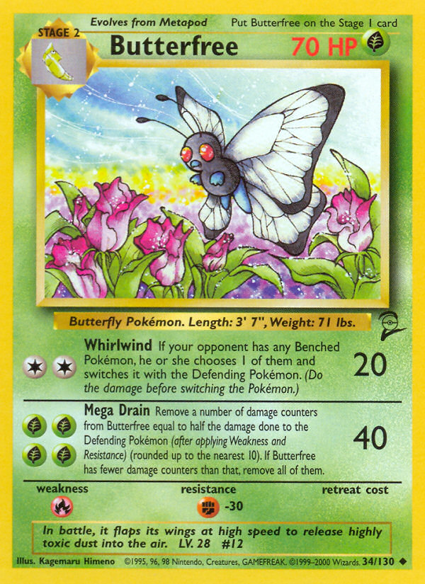 Butterfree (34/130) [Base Set 2] | GnG Games