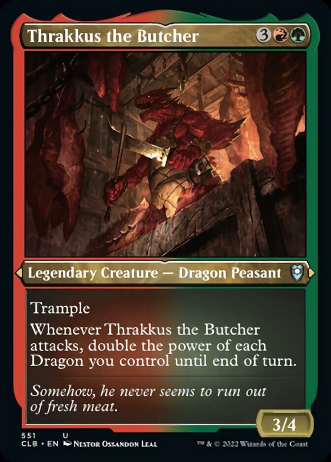 Thrakkus the Butcher (Foil Etched) [Commander Legends: Battle for Baldur's Gate] | GnG Games