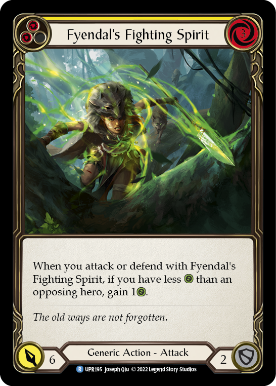 Fyendal's Fighting Spirit (Yellow) [UPR195] (Uprising)  Rainbow Foil | GnG Games