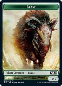 Beast // Treasure Double-sided Token [Core Set 2021 Tokens] | GnG Games