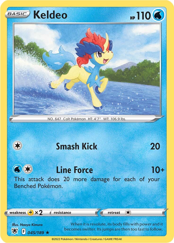 Keldeo (045/189) (Theme Deck Exclusive) [Sword & Shield: Astral Radiance] | GnG Games