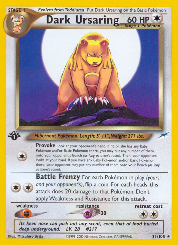 Dark Ursaring (21/105) [Neo Destiny 1st Edition] | GnG Games