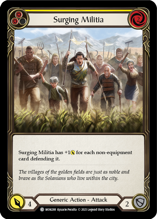 Surging Militia (Yellow) [MON288] 1st Edition Normal | GnG Games